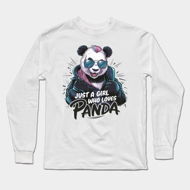 Just A Girl Who Loves panda Long Sleeve T-Shirt by alby store